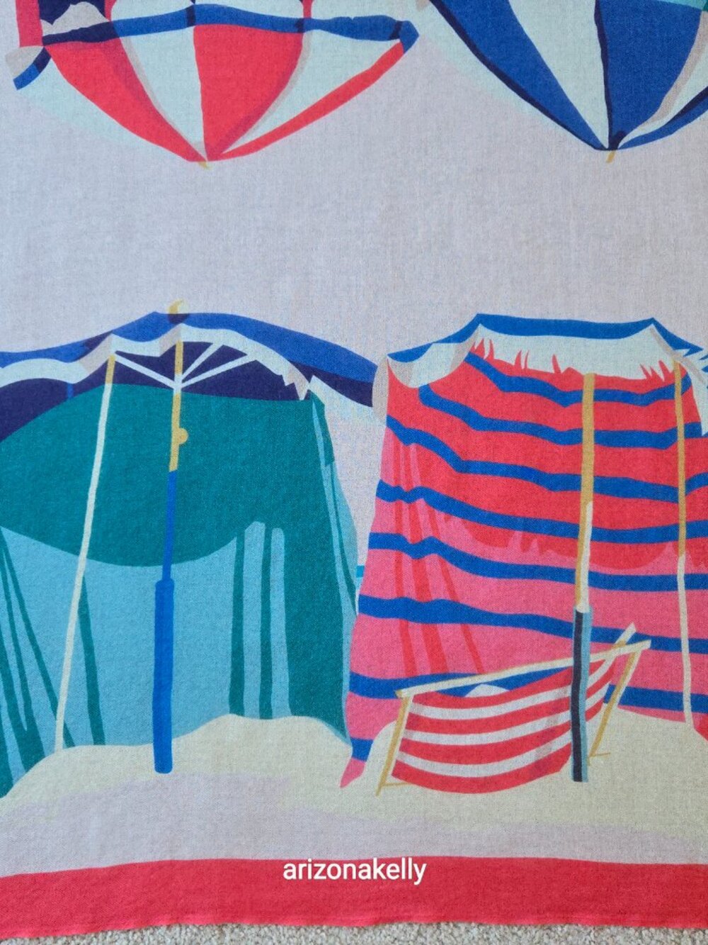 NWOT Hermès *WOOL* Charmes des Plages Normandes Beach Cabanas Scarf Stole - Picture 16 of 16